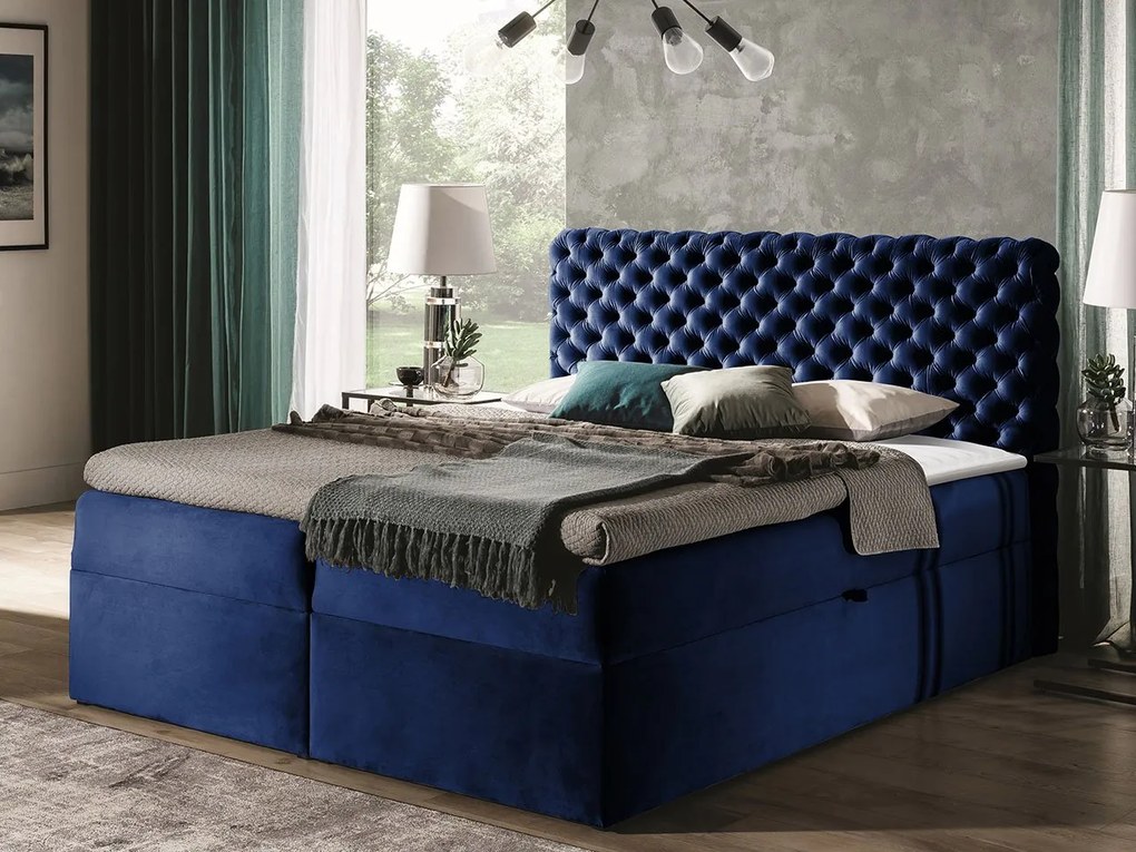 Kontinentálna posteľ Tigline, Rozmer postele: 160x200, Dostupné poťahy: Magic Velvet 2206