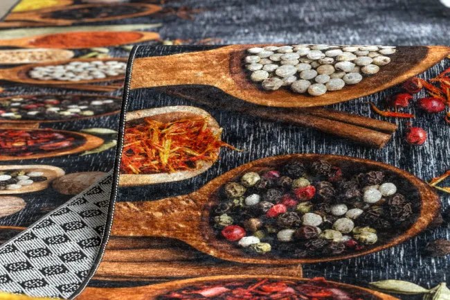 Protišmykový behúň LOTUS KITCHEN 40580 sivý / žltý