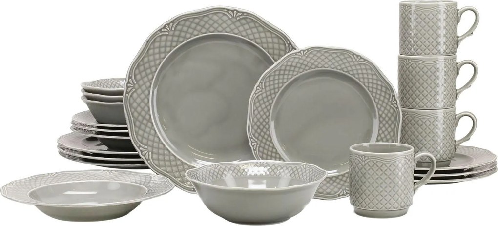 XXXLutz KOMBINOVANÝ SERVIS Arianne Grau 20-dielne Creatable - Online Only bytové doplnky - 007768134601