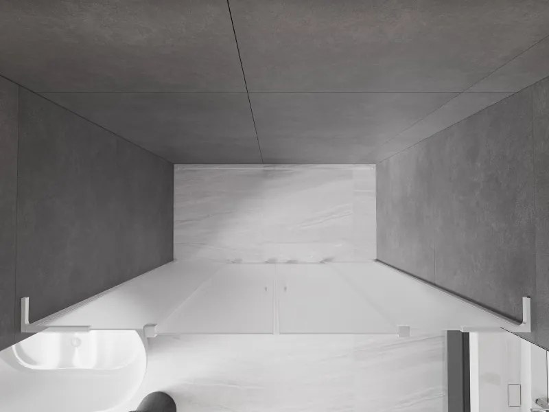 Mexen Velar L Duo, posuvné sprchové dvere do otvoru 170 cm, 8mm sklo námraza, chrómová, 871-170-003-32-01
