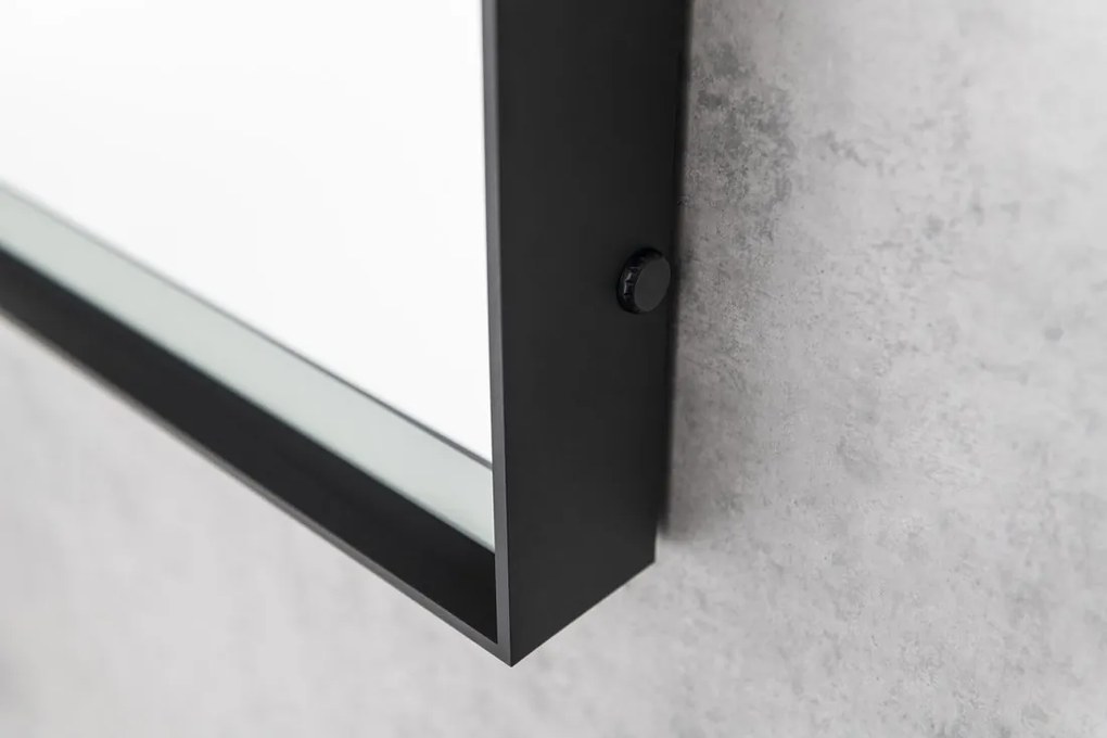 Sapho Sapho, SORT zrkadlo s LED osvetlením 60x80cm, bezdotykový IR senzor, 2700-6500K, čierna mat, ST080S