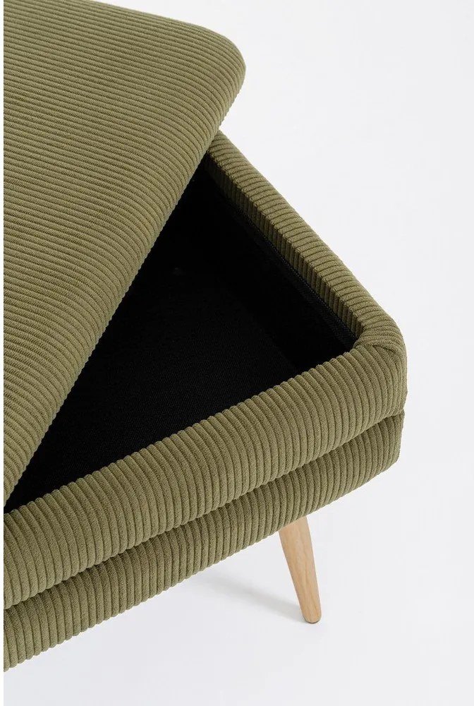 Zelená polstrovaná lavica Olga – Bizzotto