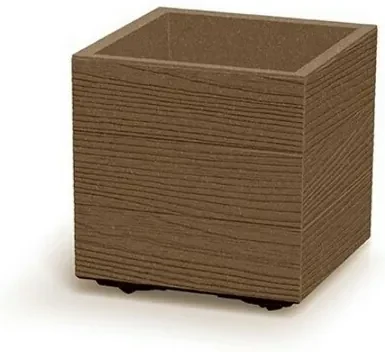 Kvetináč MADERA SQUARE ECO WOOD 38,5 cm , hnedý, L