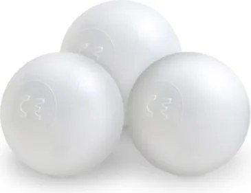 Suchý bazén okrúhly 90x30 cm – béžový Puffy Lamell + 200 perleťových guličiek