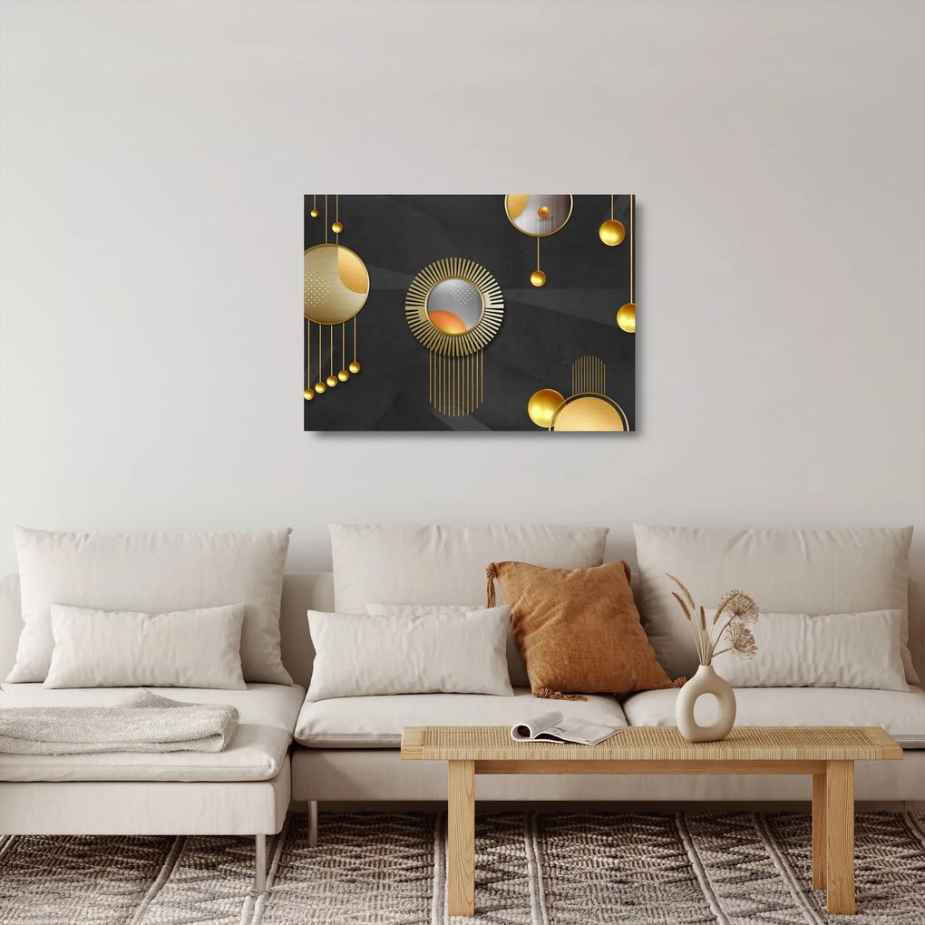 Sklenený obraz - Abstrakcia (70x50 cm)