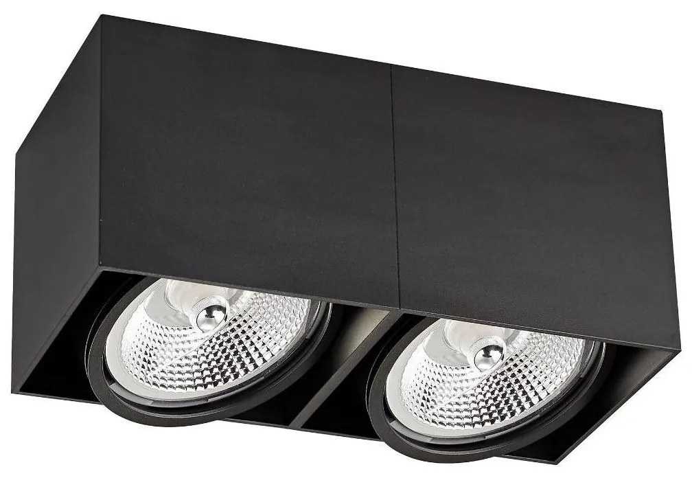 Zuma Line ACGU10-117-N - Bodové svietidlo BOX 2 2xGU10-ES111/15W/230V čierna