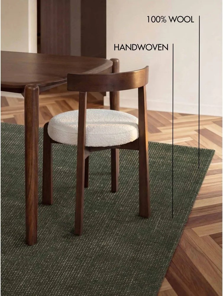 Tmavozelený ručne tkaný vlnený koberec 120x170 cm Greenwich – Ted Baker
