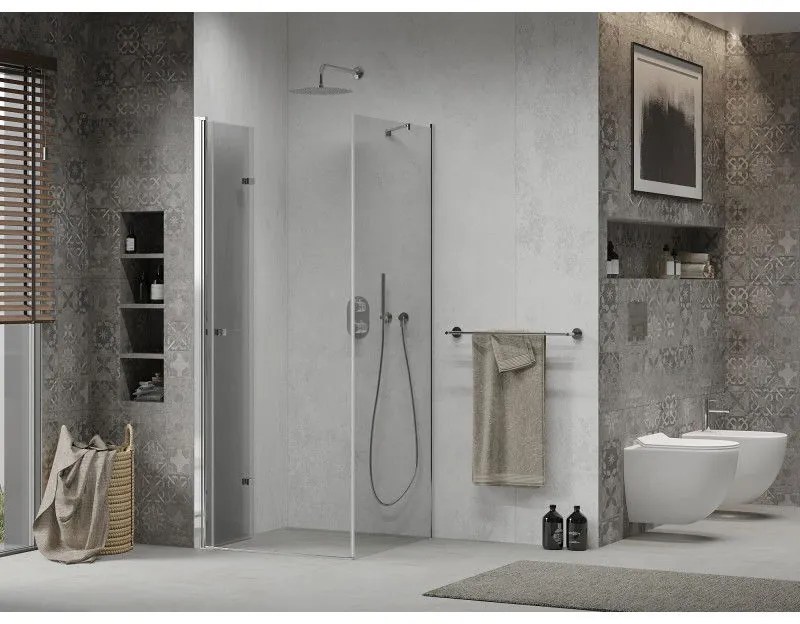 Mexen Lima, sprchovací kút 100 (dvere) x 100 (stena) cm, 6mm číre sklo, chrómový profil, 856-100-100-01-00