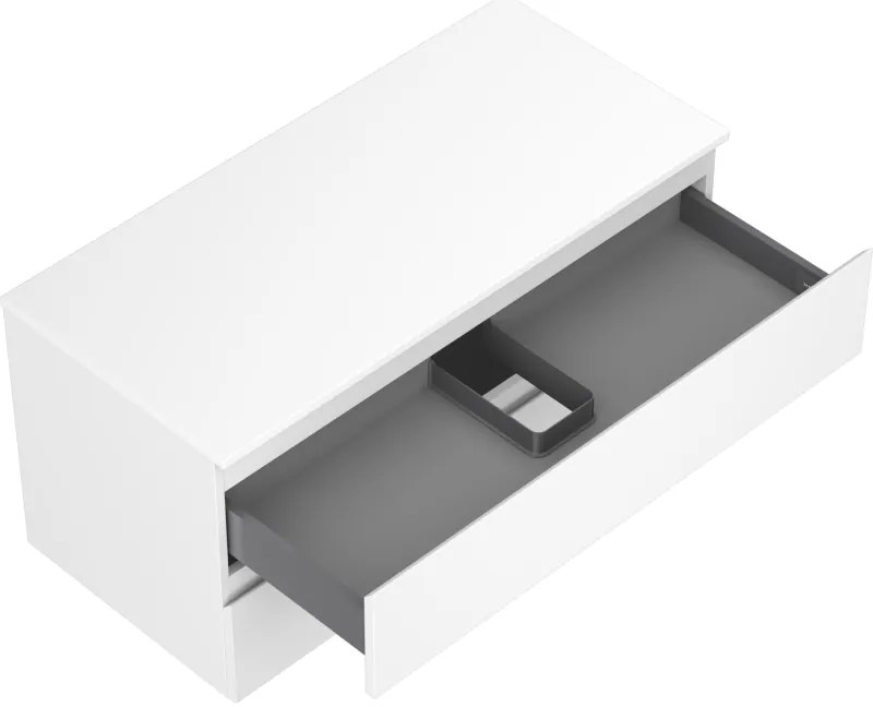 Mexen Orio, kúpeľňová skrinka 100 cm s hornou časťou, 2 zásuvky, biela matná, 91A10-10047-2-BFFC01