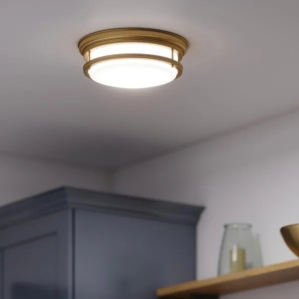 Hinkley HK-HADLEY-F-BR-Kúpeľňové stropné svietidlo HADLEY 3xE27/40W/230V IP44 zlaté