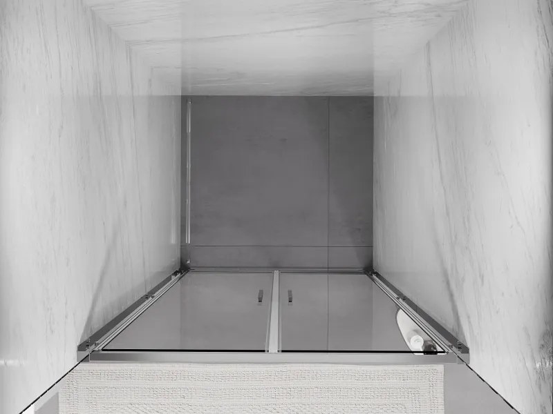 Mexen Exo, dvojkrídlové sprchové dvere 100x200 cm, 6mm číre sklo, chrómový profil, 814-100-000-01-00