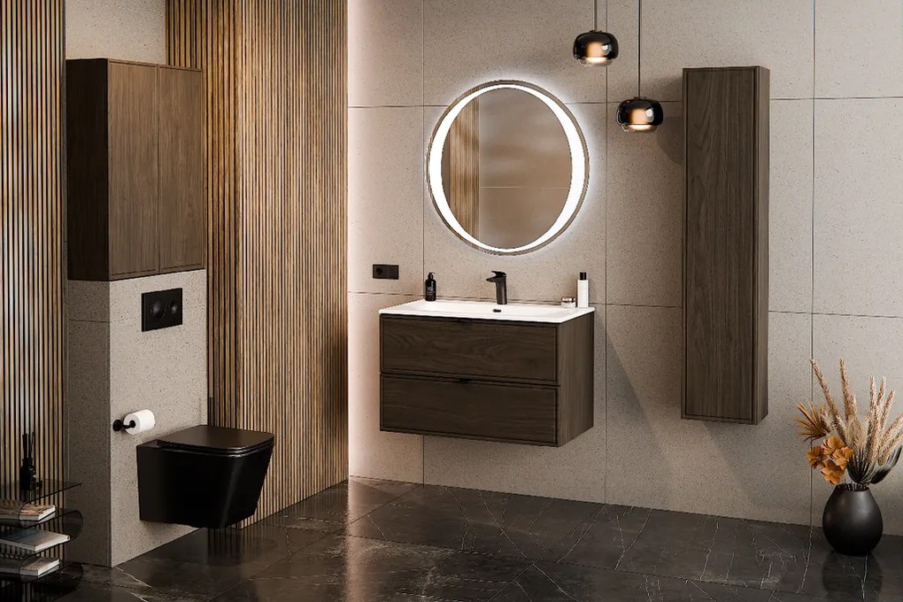 Comad Doplnková kúpeľňová skrinka nízka Terra Villa 30 orech villa