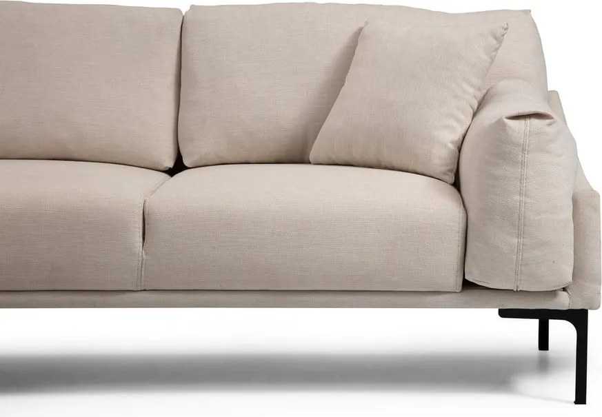 Svetlobéžová rohová pohovka Artie Leo, ľavý roh