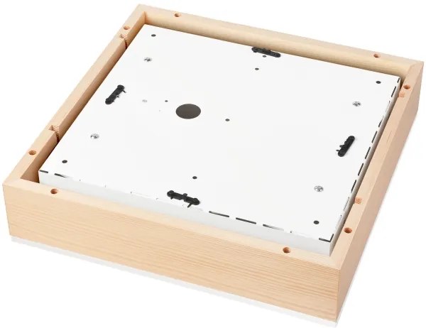 Stropné svietidlo NATURAL SQUARE 4xE27/15W/230V 39x39 cm borovica/biela