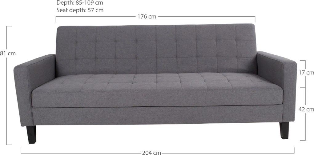 Sedačka Mvadoria (tmavosivá). Akcia -15%. Vlastná spoľahlivá doprava až k Vám domov. 1147457