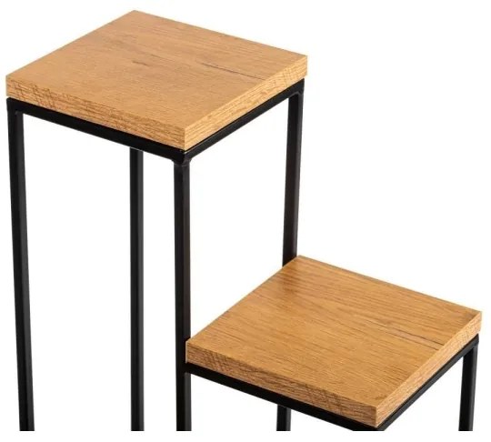 Stojan na kvety KASKADA 70x34 čierna/hnedá