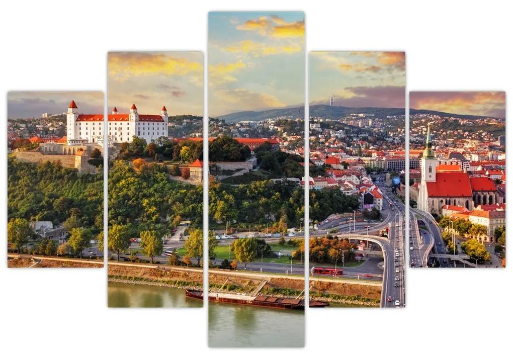 Obraz - Panorama Bratislavy, Slovensko (150x105 cm)