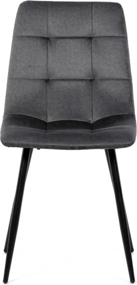 Jedálenská stolička zamatová, sivá DCL-X7015 GREY2