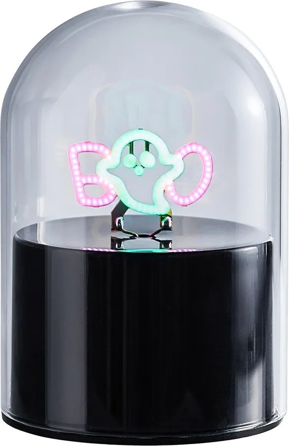 GLOW BALL Neónové svetlo bubák 10 cm - čierna