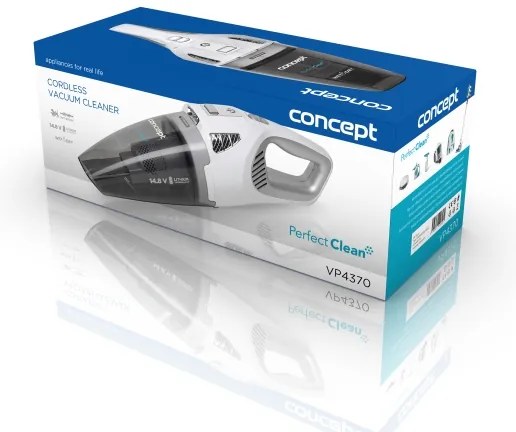 Concept VP4370 - Ručný vysávač WET & DRY PERFECT CLEAN 90W/14,8V 2200 mAh biely