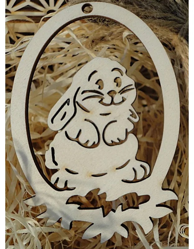 vyrezávaná veľkonočná ozdoba zajac z dreva I SENTOP PR0036