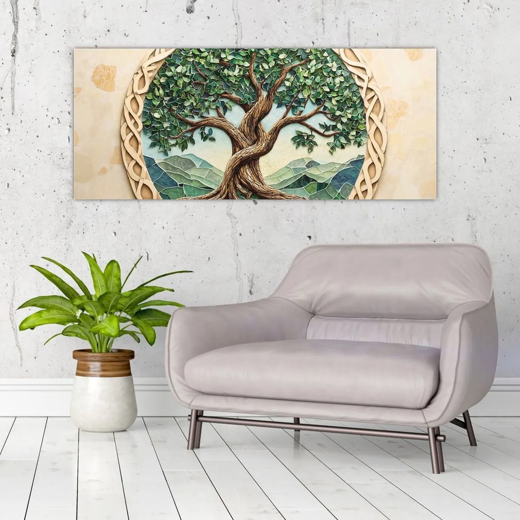 Obraz – Prepletený strom života (120x50 cm)