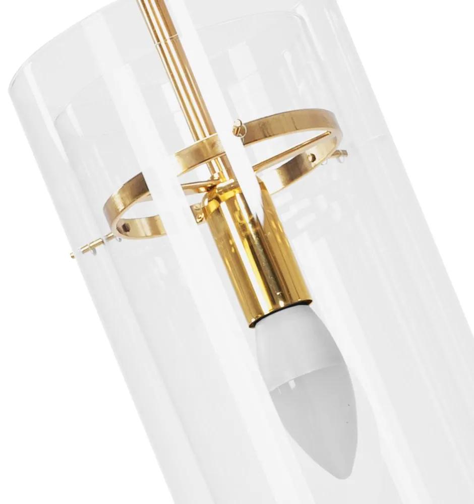 Toolight, sklenené stropné svietidlo 1xE14 APP1212-1CP, zlatá, OSW-14034