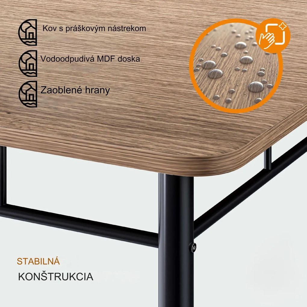 InternetovaZahrada Jedálenský set Leo - hnedá