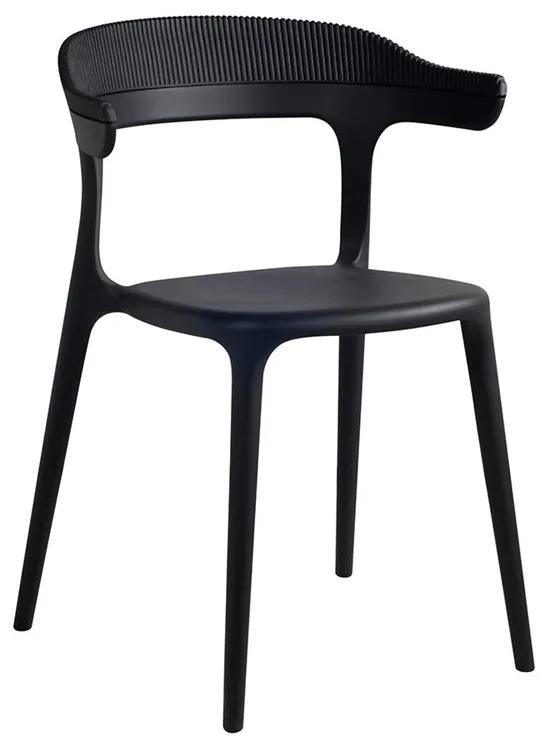 Muubs Jedálenská stolička Luna Stripe čierna