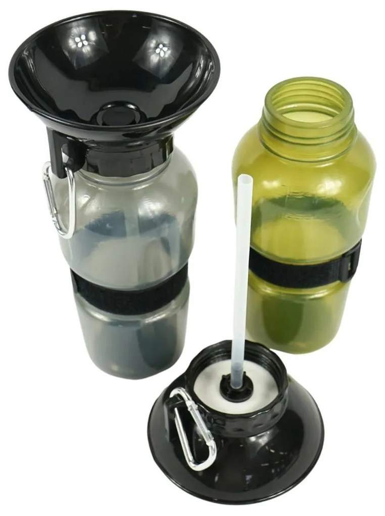 Cestovná fľaša s miskou pre psov 500 ml DOGS - viac farieb Farba: Sivá