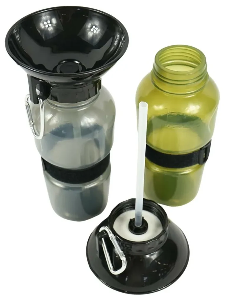 Cestovná fľaša s miskou pre psov 500 ml DOGS - viac farieb Farba: Zelená