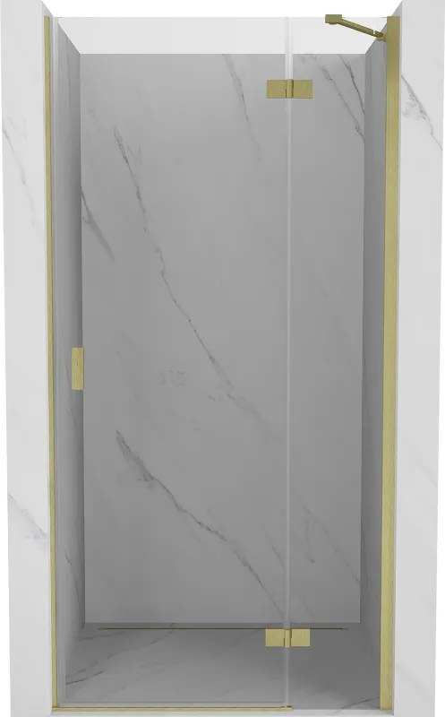 Mexen Mist-H, 1-krídlové sprchové dvere pravé 105 cm, číre sklo, zlatý matný profil, 8A5-105-000-55-00-P