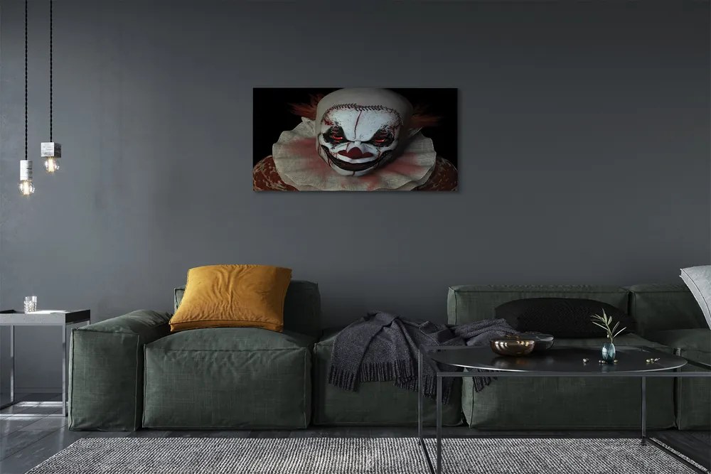 Obraz canvas scary clown 125x50 cm