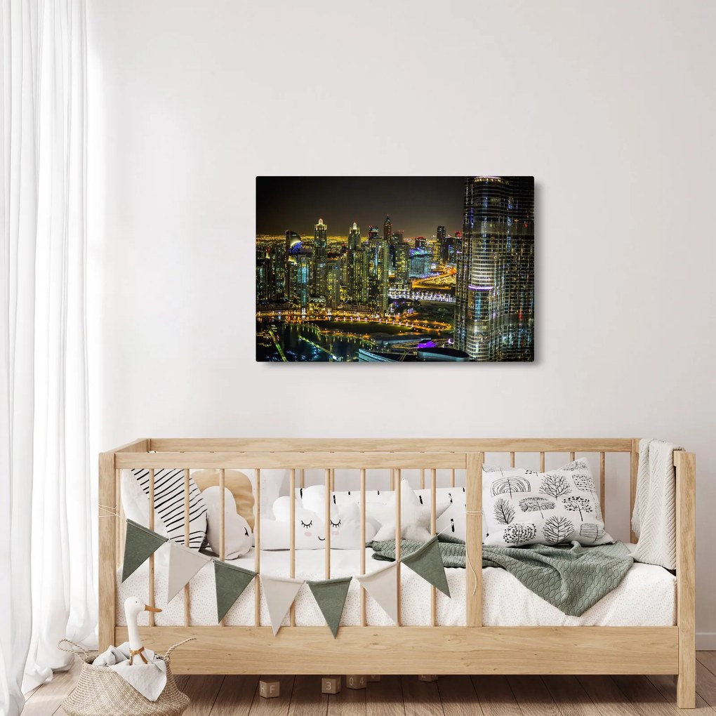 Obraz nočného mesta (90x60 cm)