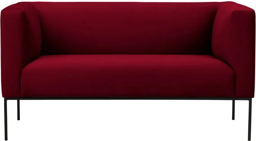 Červená zamatová dvojmiestna pohovka Windsor & Co Sofas Neptune