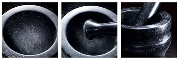 Cole&Mason - Granitový mažiar s tĺčikom GRANITE pr. 18 cm žula/čierna