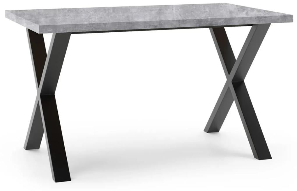 Rozkladací jedálenský stôl ARTEM šedý betón Rozmer stola: 120/220x80cm