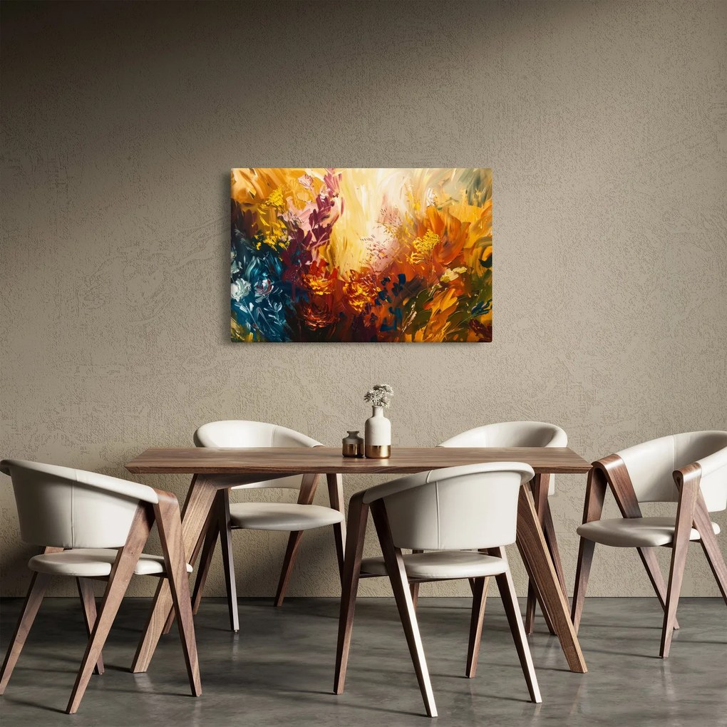 Obraz - Abstraktná maľba kvetov (90x60 cm)