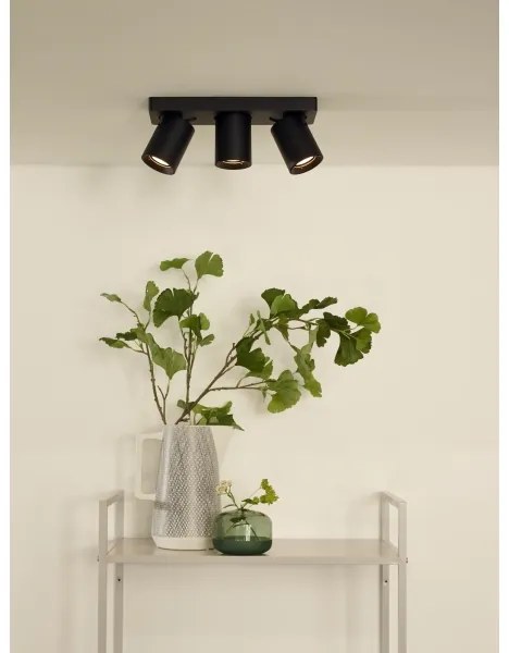 Lucide 09929/15/30 - LED Stmievateľné bodové svietidlo NIGEL 3xGU10/5W/230V čierna