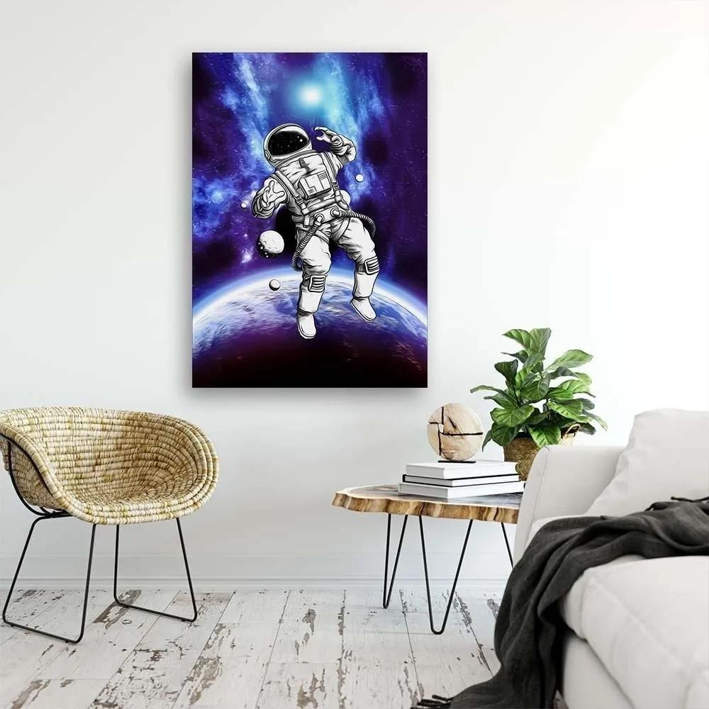Gario Obraz na plátne Astronaut vo fialovom priestore - Pau Fernandez Rozmery: 40 x 60 cm