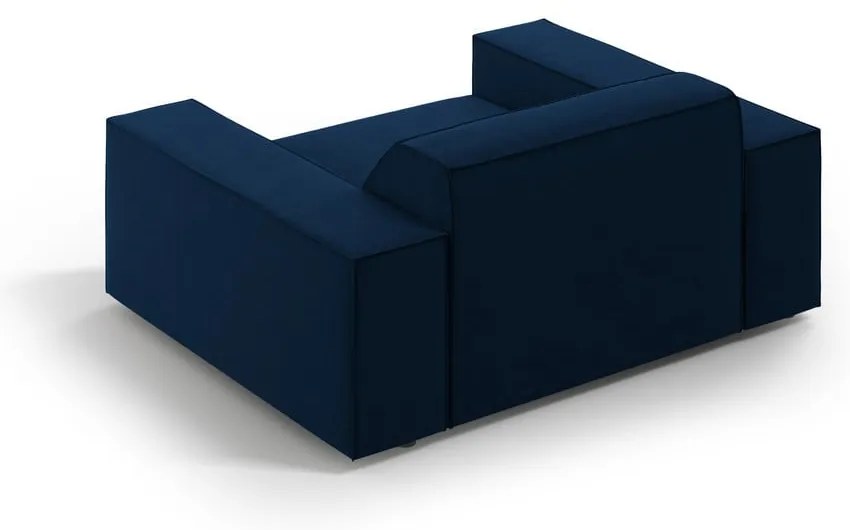Tmavomodré zamatové kreslo Jodie – Micadoni Home