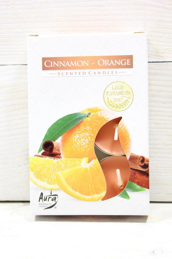 Čajové sviečky "CINNAMON-ORANGE"