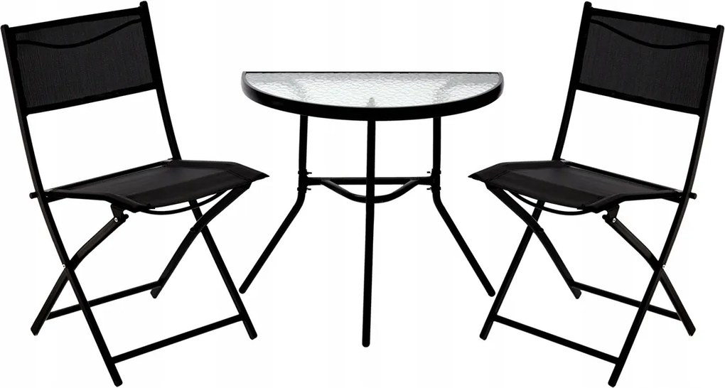 CH Súprava balkónového nábytku Scalp - čierna