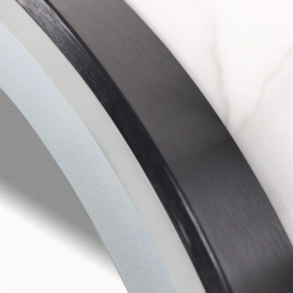 Okrúhle zrkadlo IDEAL BLACK 80 cm - s LED podsvietením a vyhrievaním