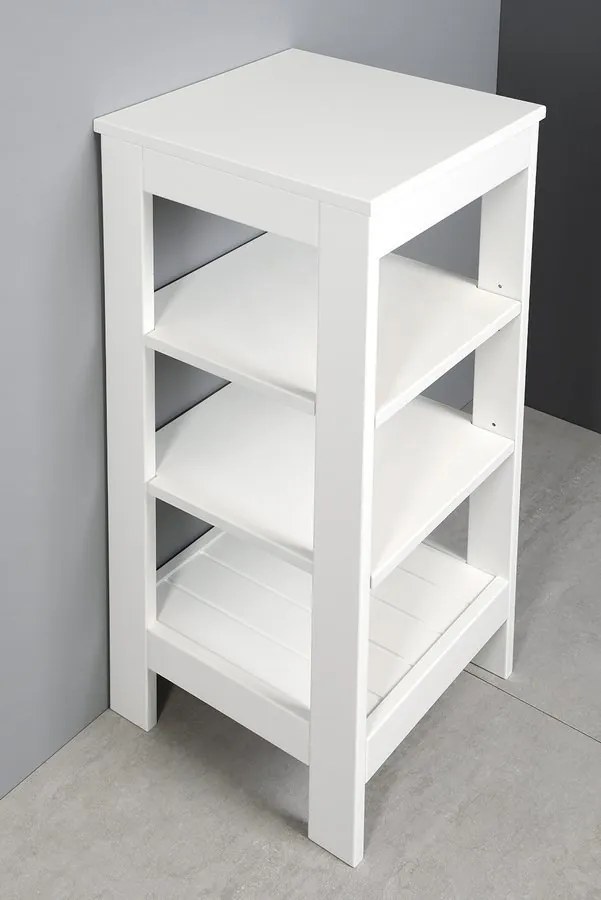 Aqualine Aqualine, ETIDE policový regál 36x86x36 cm, biela mat, ET086