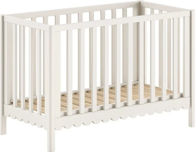 Béžová postieľka z borovicového dreva s nastaviteľnou výškou 60x120 cm Swingo – Vipack