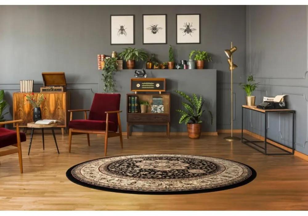 Kusový koberec Agas čierny kruh 120cm