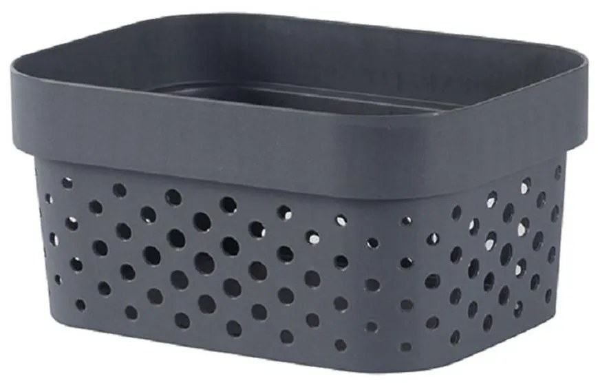 Úložný box zdobený  Infinity recyklovaný 1,4l tmavosivý 25