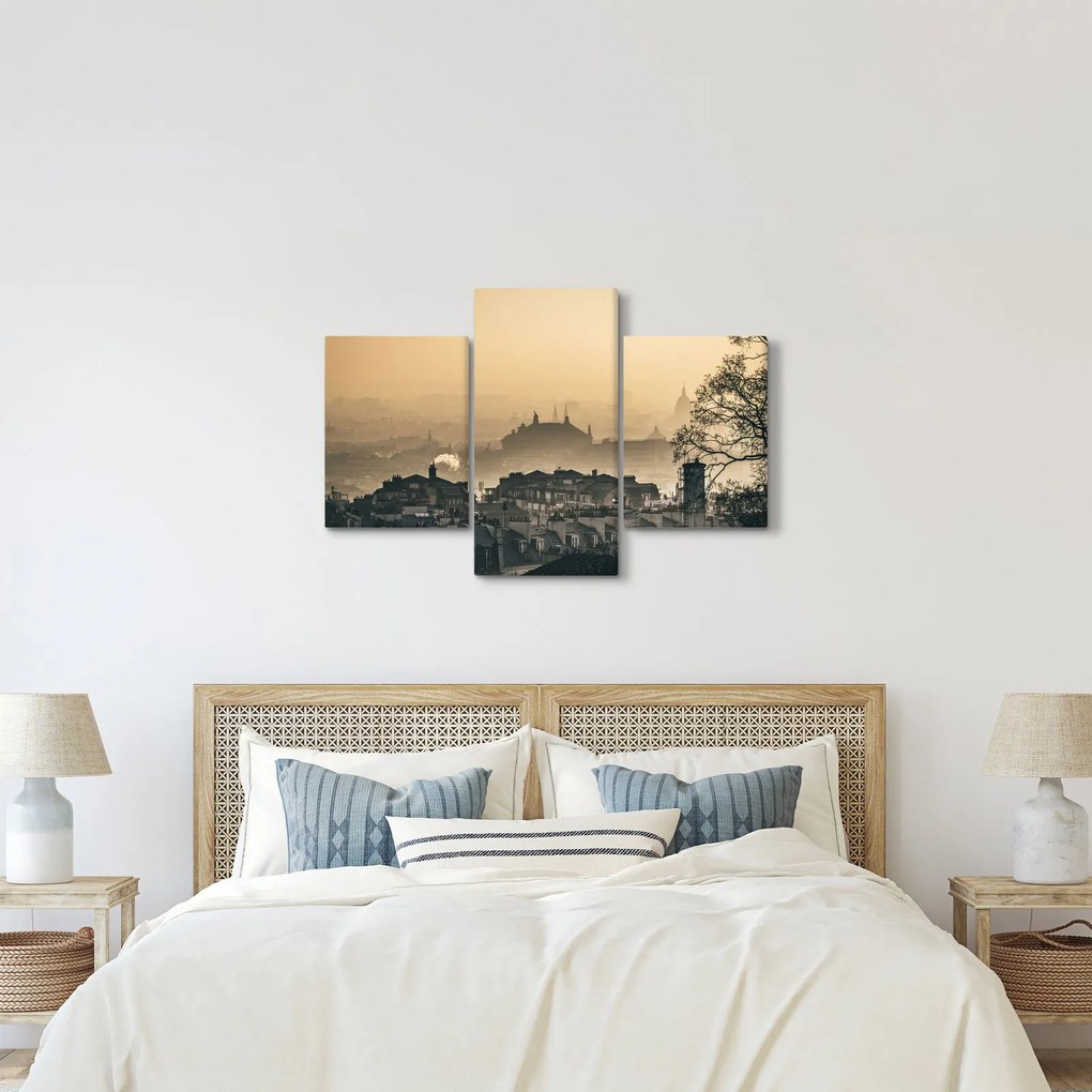 Obraz - Mesto pod hmlou (90x60 cm)