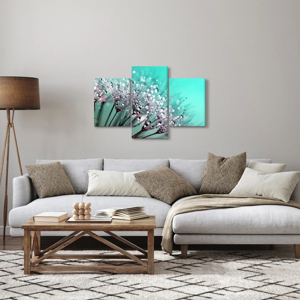 Obraz - orosená rastlina (90x60 cm)